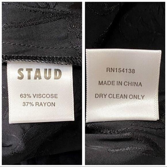 Staud Sofia Midi Dress, Black, Size 0, New with Tag - Picture 7 of 13